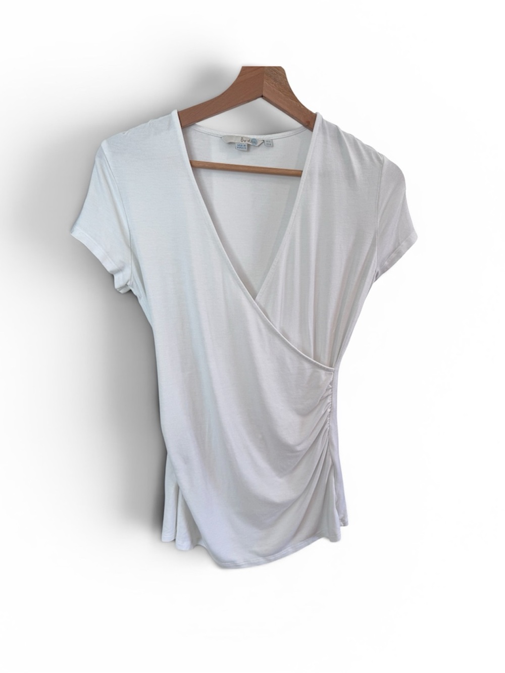 Boden white wrap t shirt top size 8 women’s